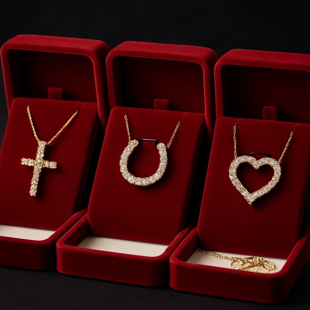 Radiant Moissanite Cross Necklace